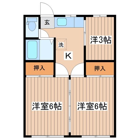 アーリースロープヤワタの物件間取画像